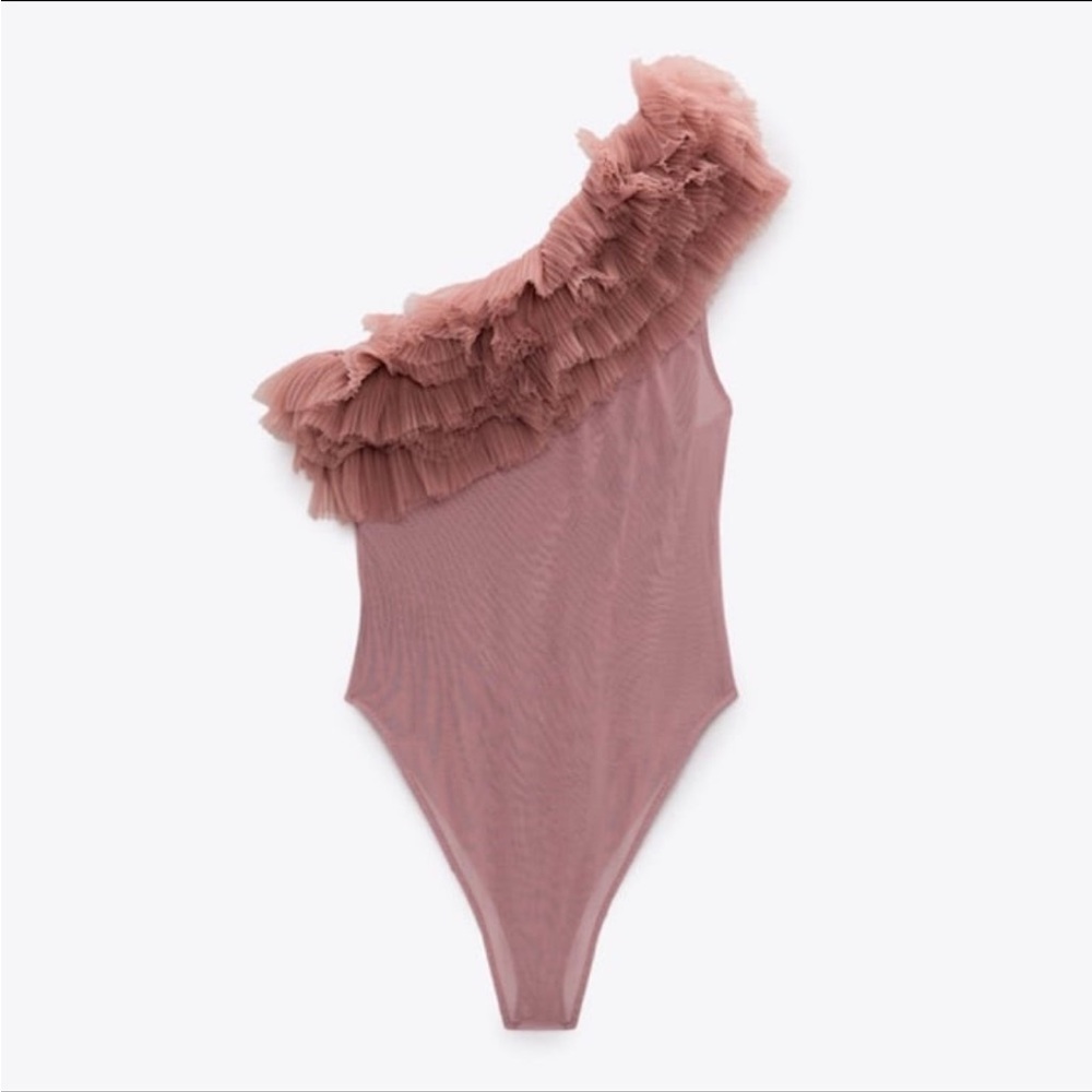 RUFFLED TULLE BODYSUIT - Picture 10 of 11